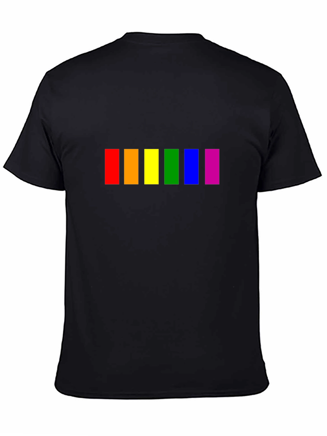 Pride Rainbow Stripe Graphic Tee - Soft Cotton Comfort