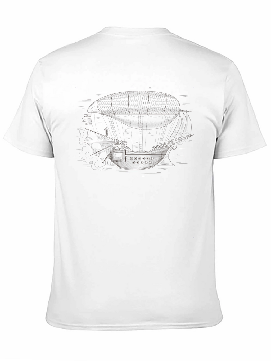 Steampunk Airship Graphic T-Shirt - Unique Design