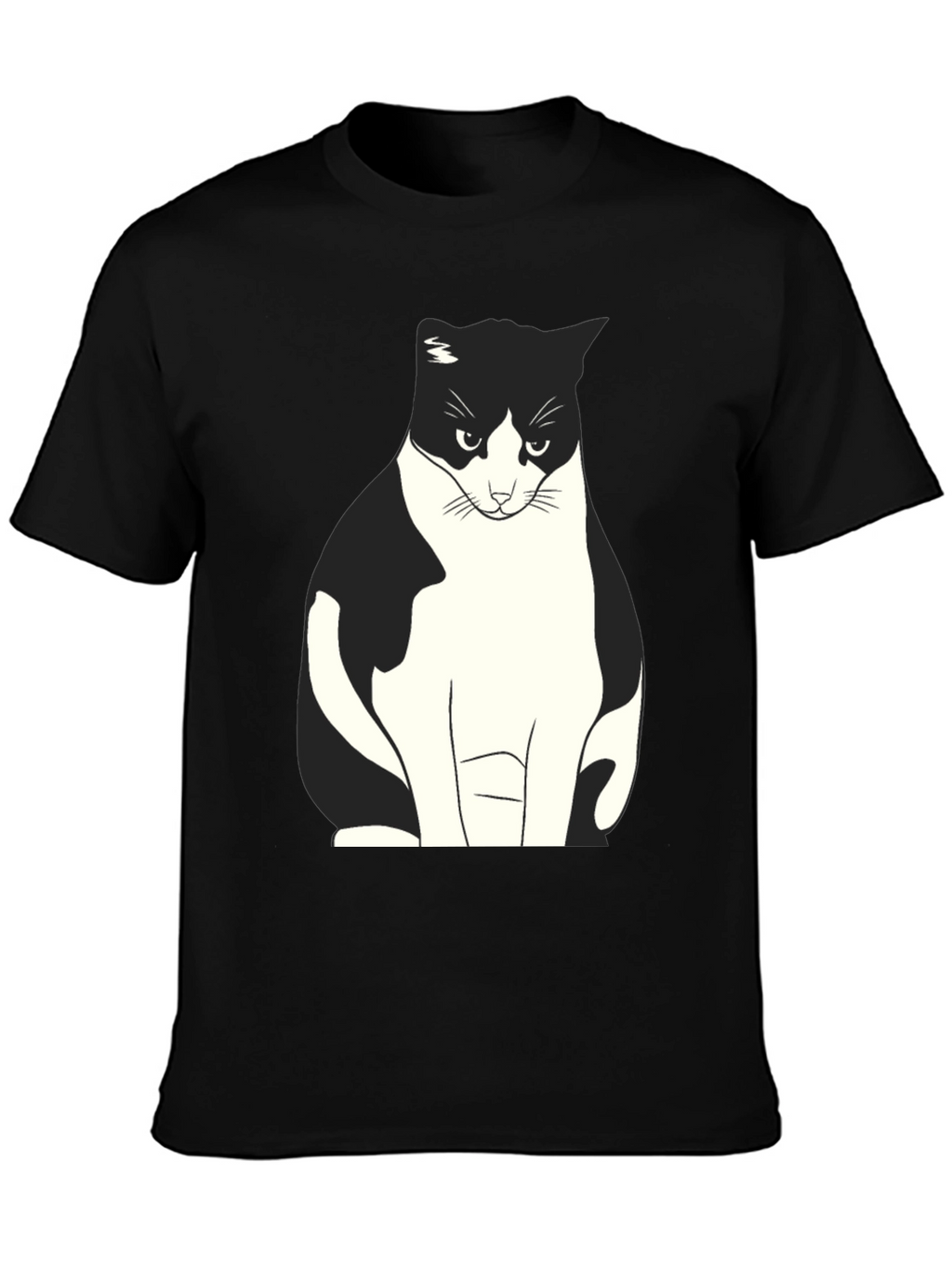 Grumpy Cat Graphic Tee - Black Cotton T-Shirt