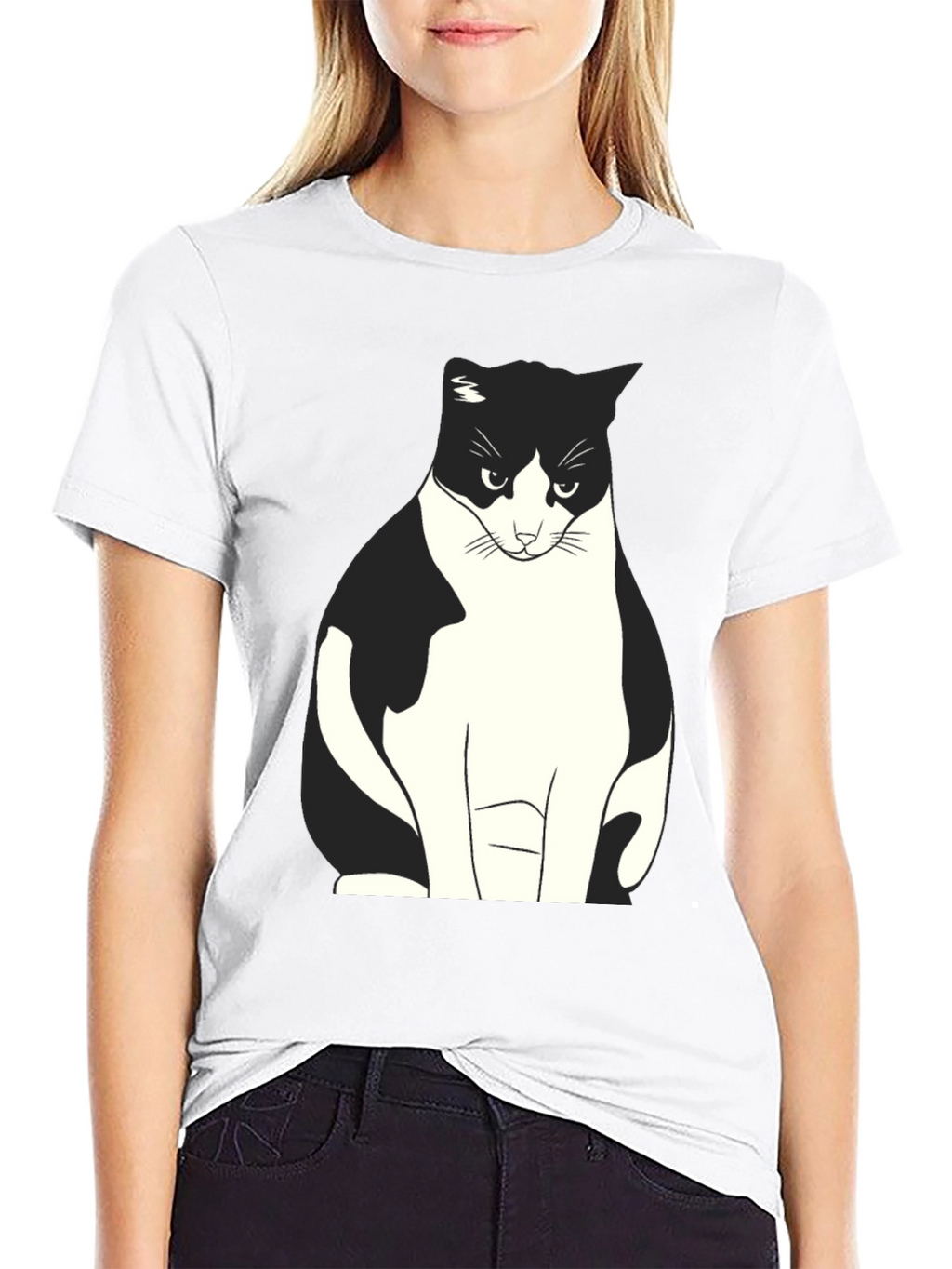 Grumpy Cat Graphic Tee - Black Cotton T-Shirt