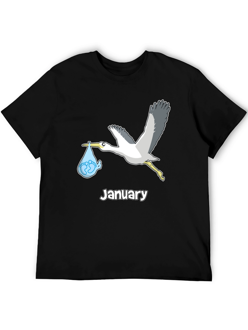 January Stork Baby T-Shirt