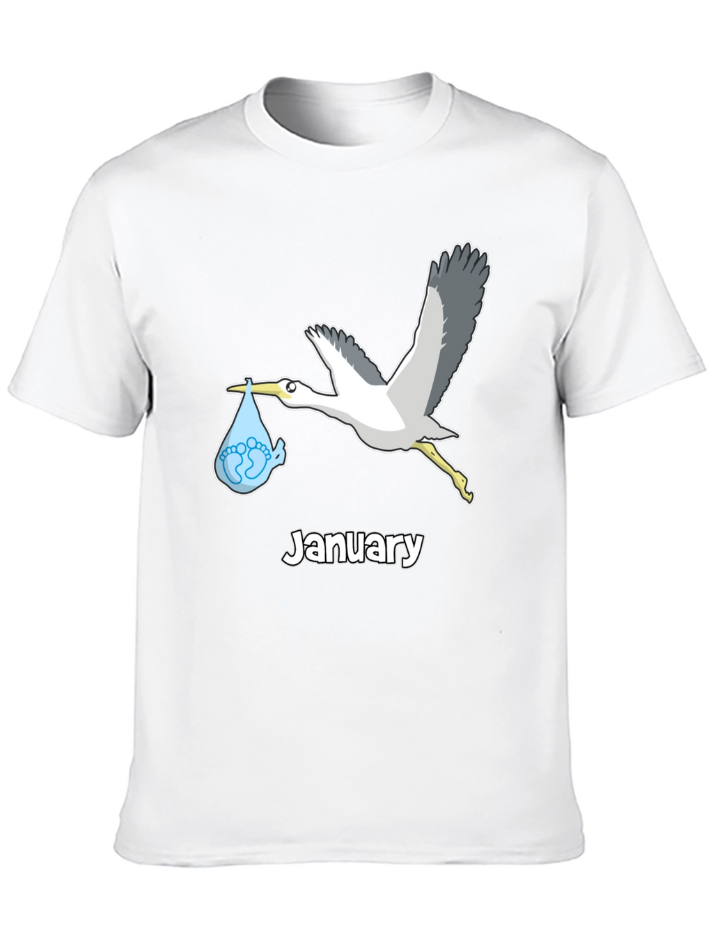 January Stork Baby T-Shirt