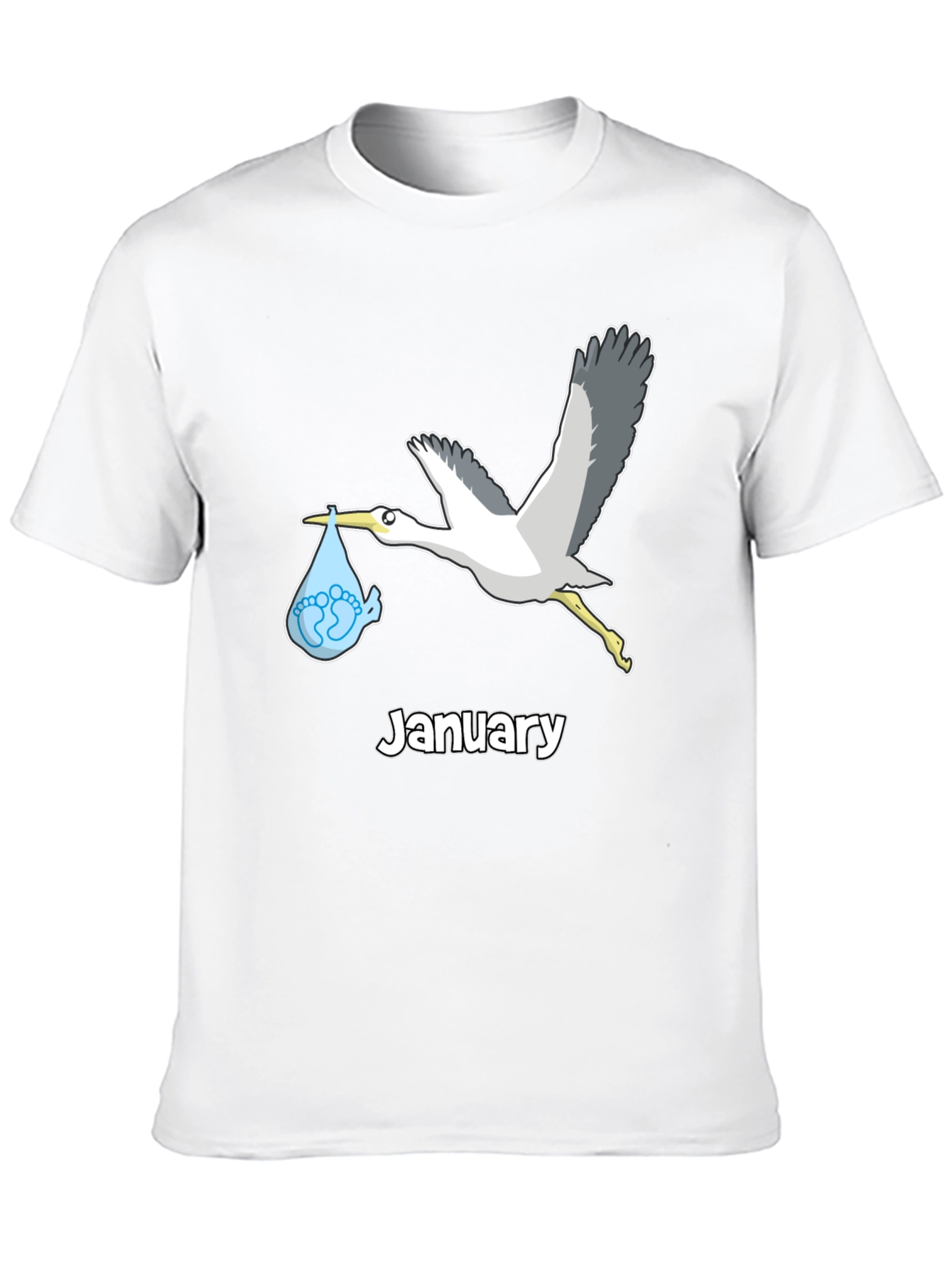 January Stork Baby T-Shirt