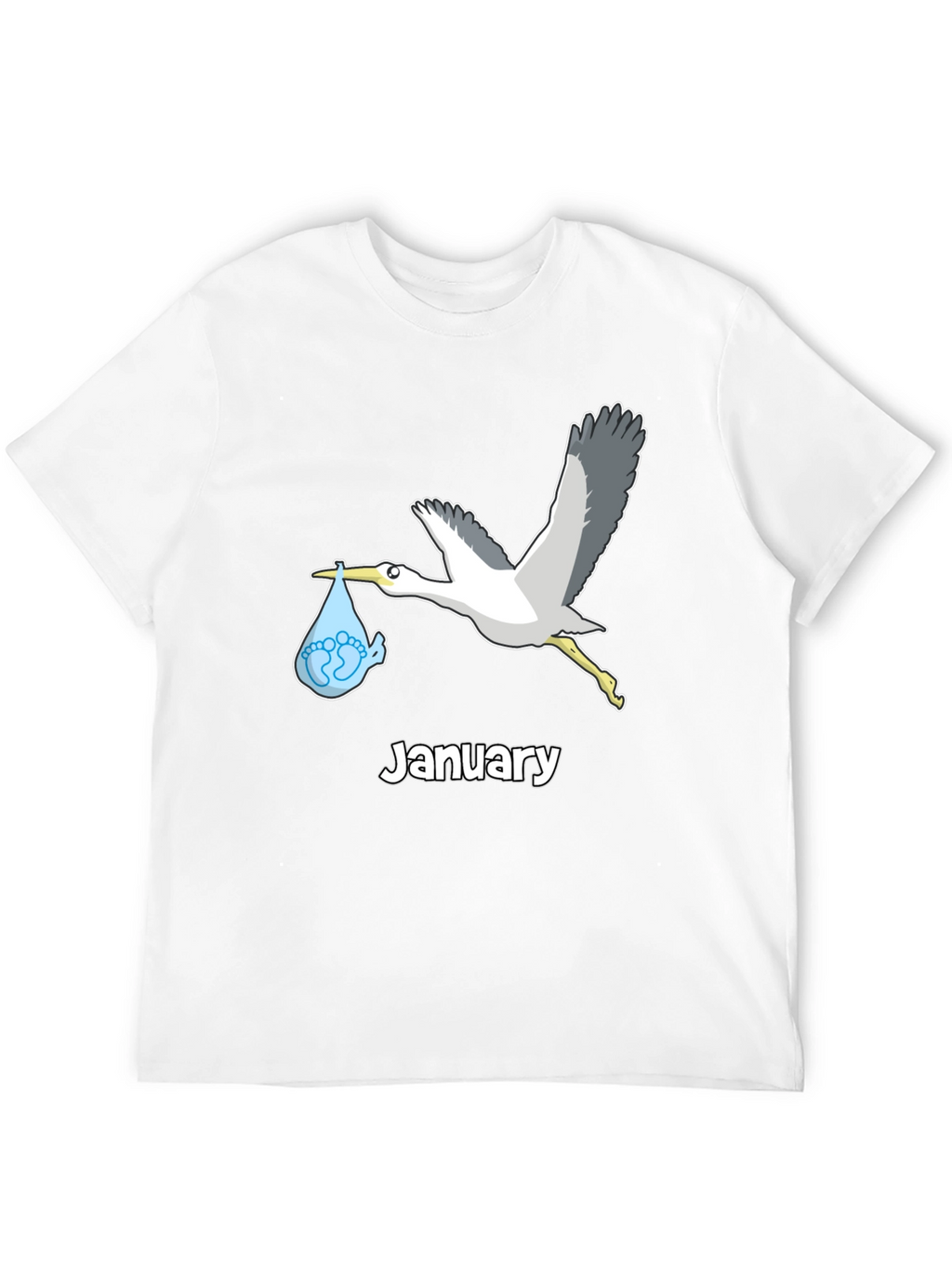 January Stork Baby T-Shirt