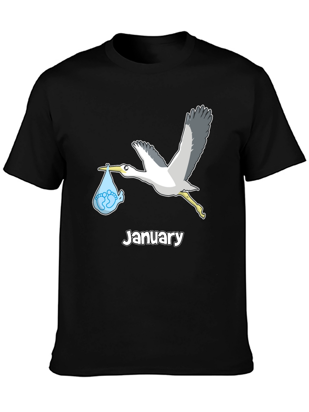 January Stork Baby T-Shirt