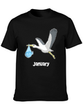 January Stork Baby T-Shirt