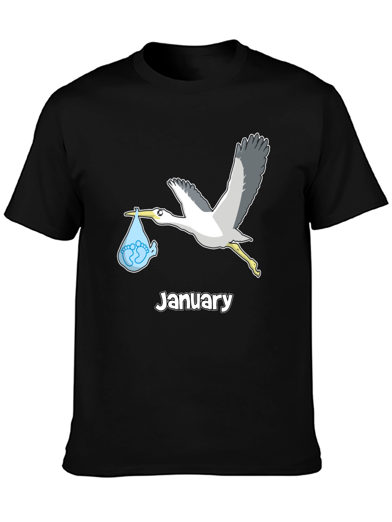 January Stork Baby T-Shirt
