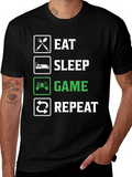Eat Sleep Game Repeat T-Shirt - Gamer Life