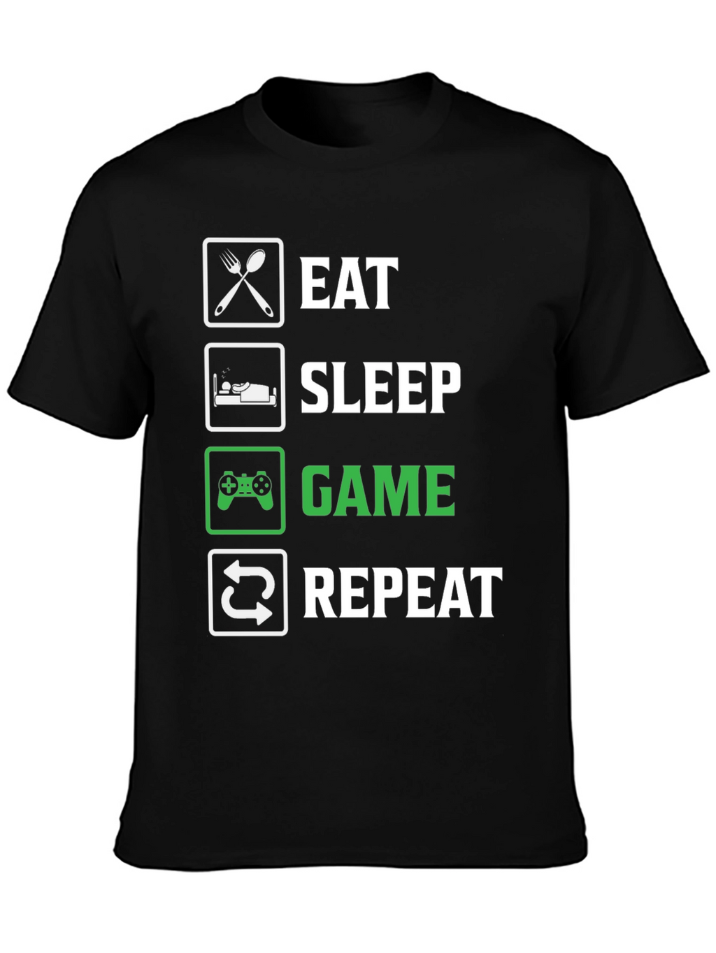 Eat Sleep Game Repeat T-Shirt - Gamer Life