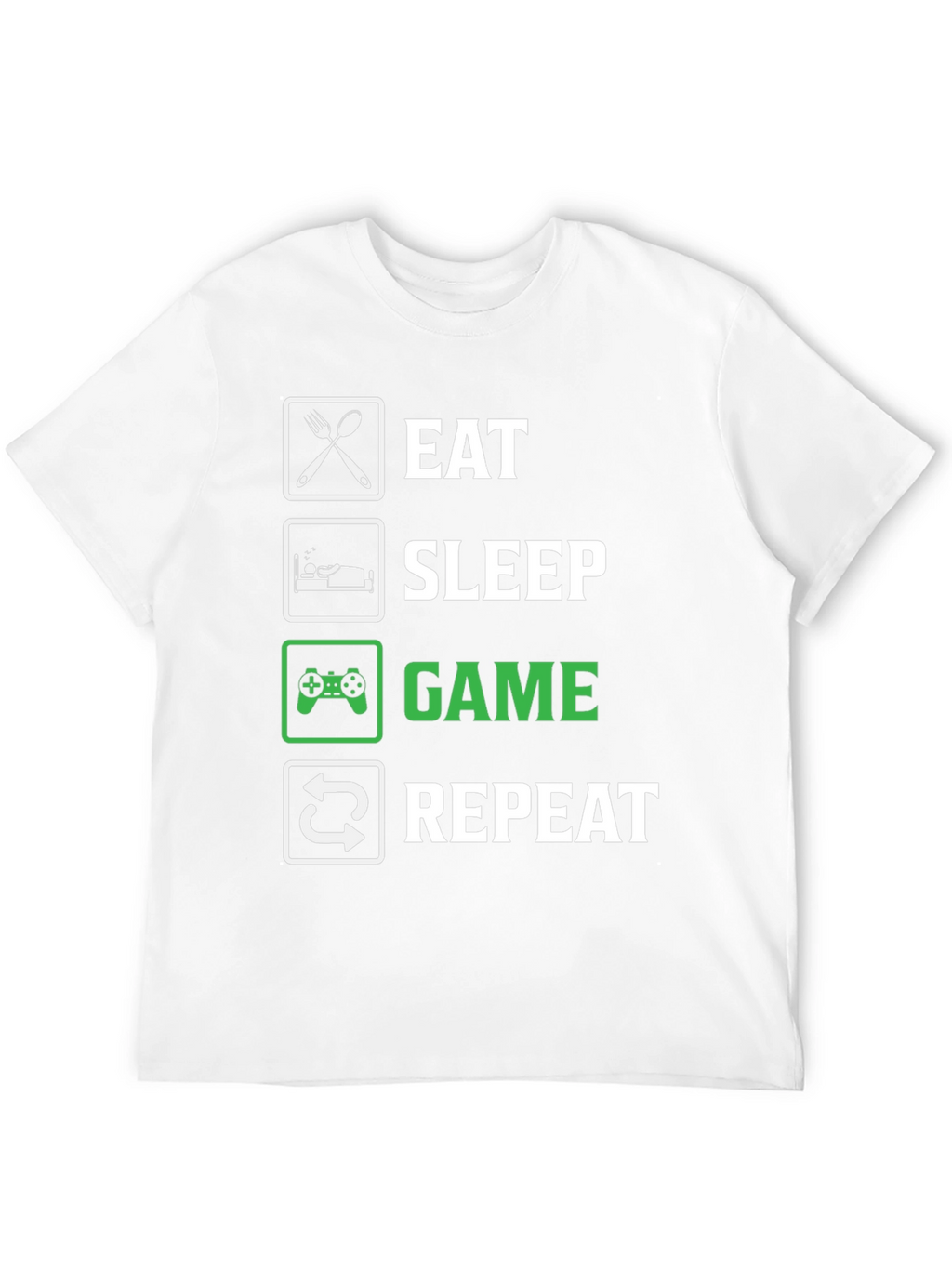 Eat Sleep Game Repeat T-Shirt - Gamer Life