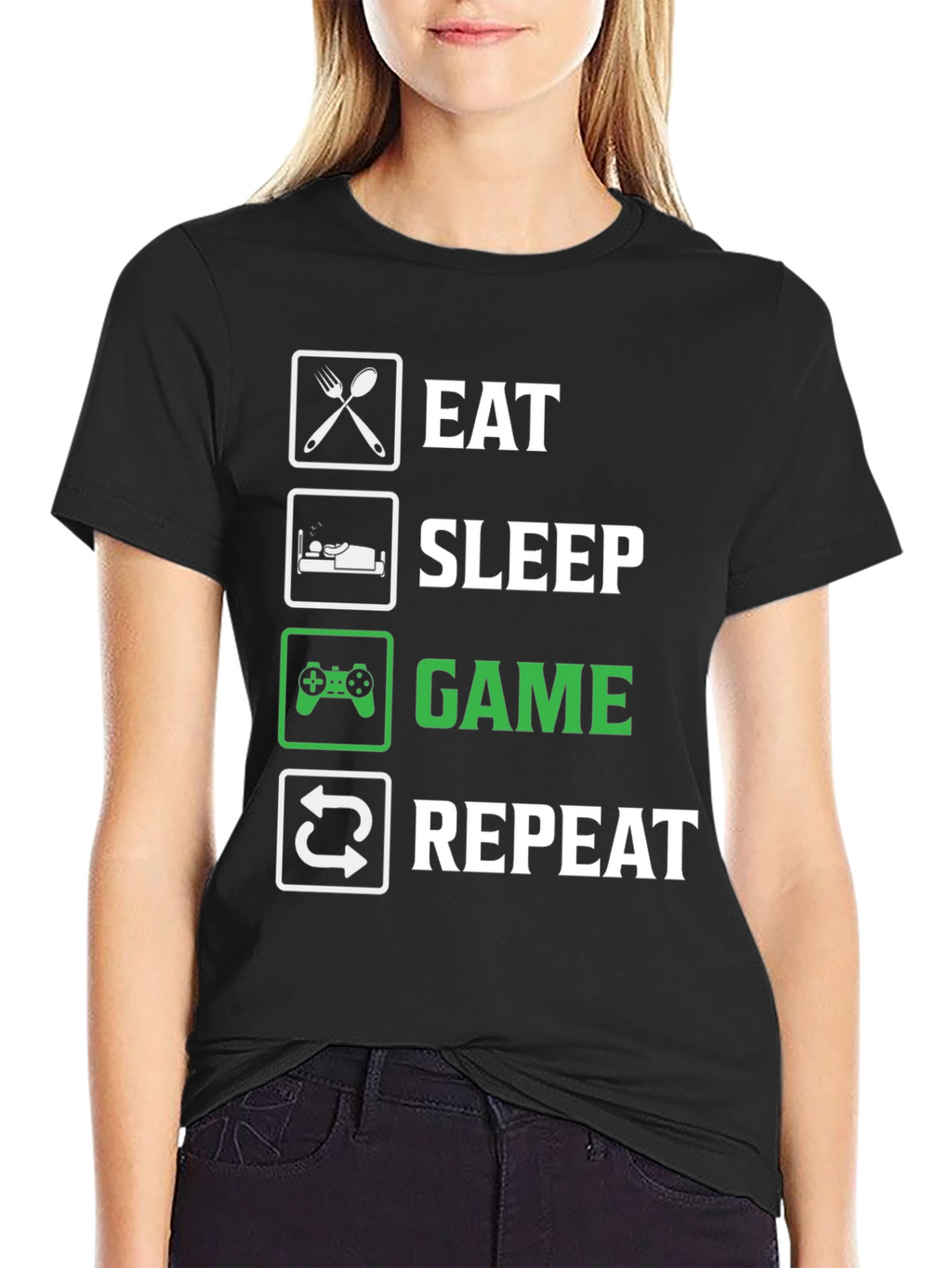 Eat Sleep Game Repeat T-Shirt - Gamer Life