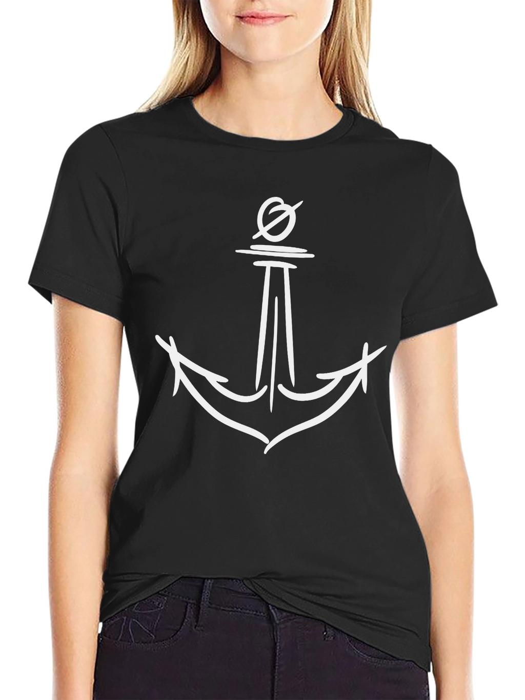 Anchor Graphic Print Mens T-Shirt
