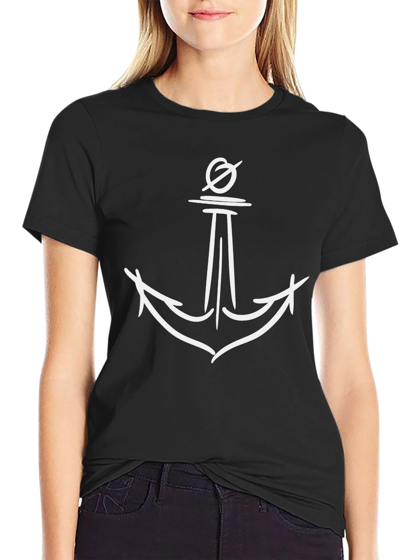 Anchor Graphic Print Mens T-Shirt