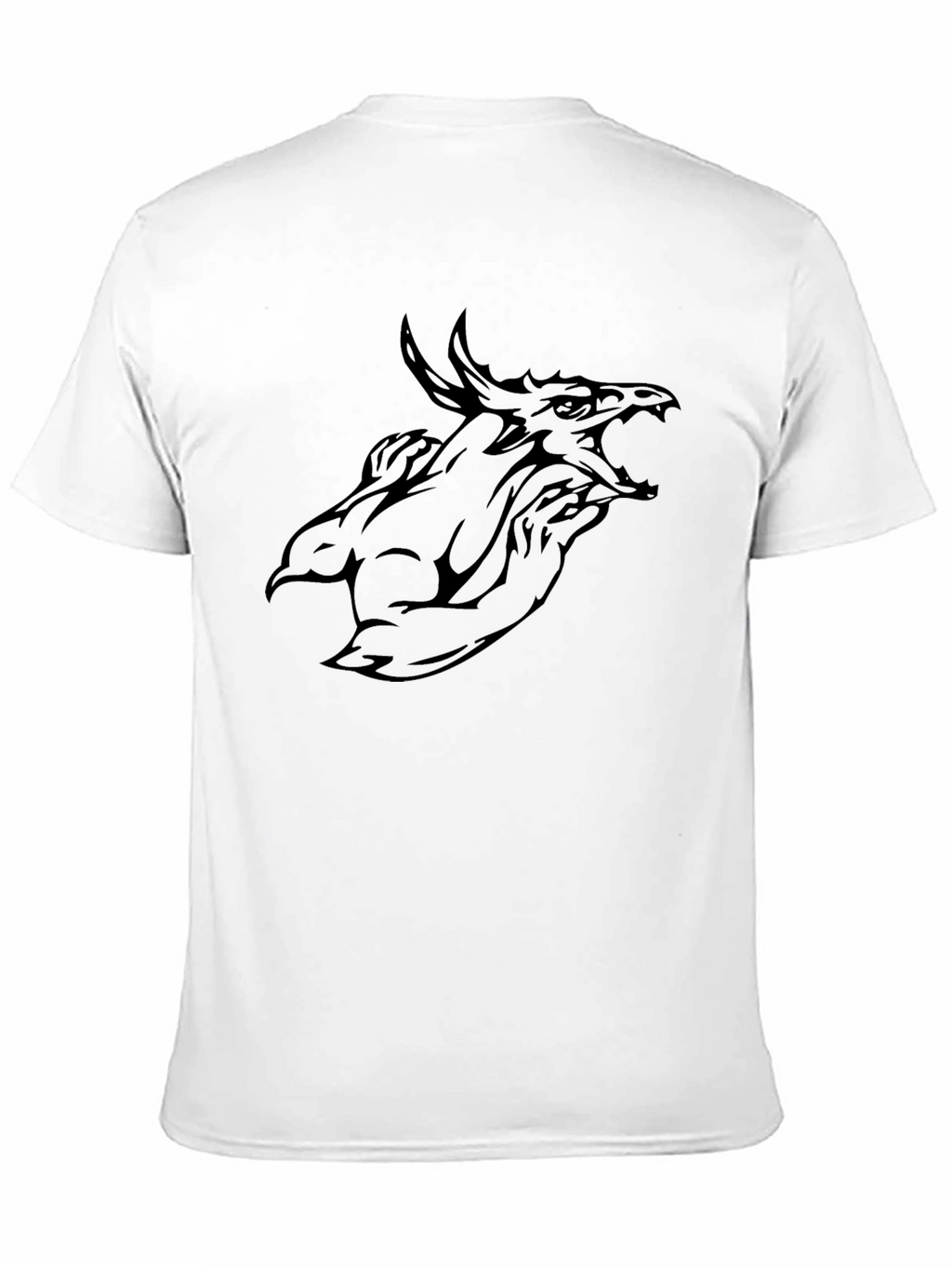 Mens Black Dragon Graphic Tee - Bold Style