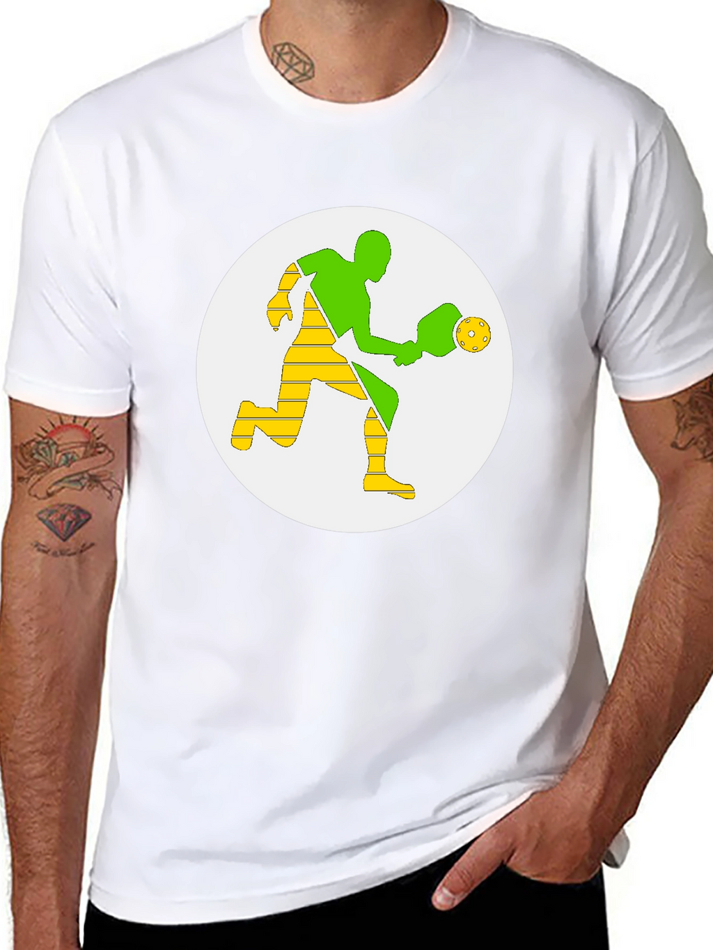Pickleball Player Graphic Tee - Black