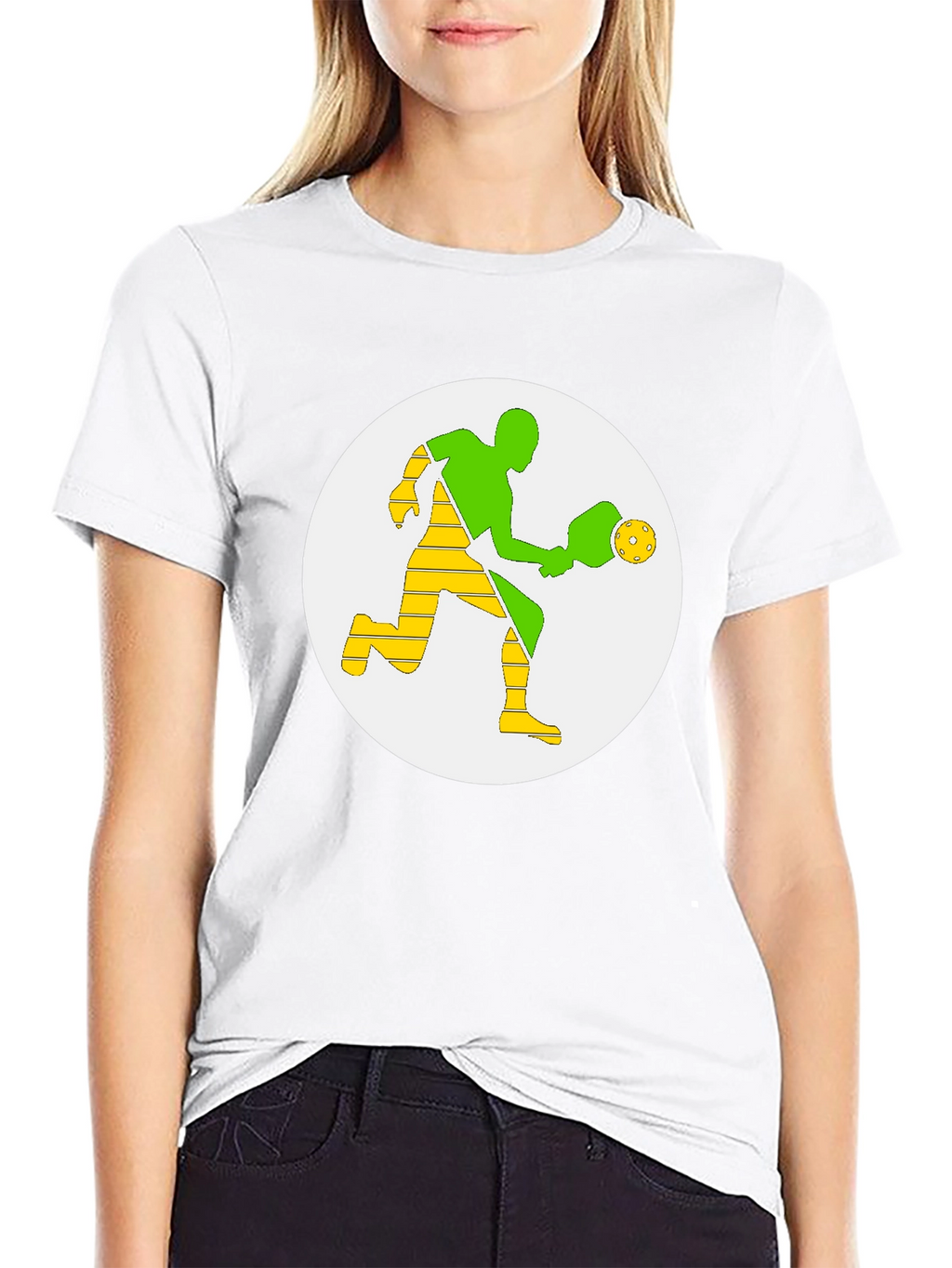 Pickleball Player Graphic Tee - Black