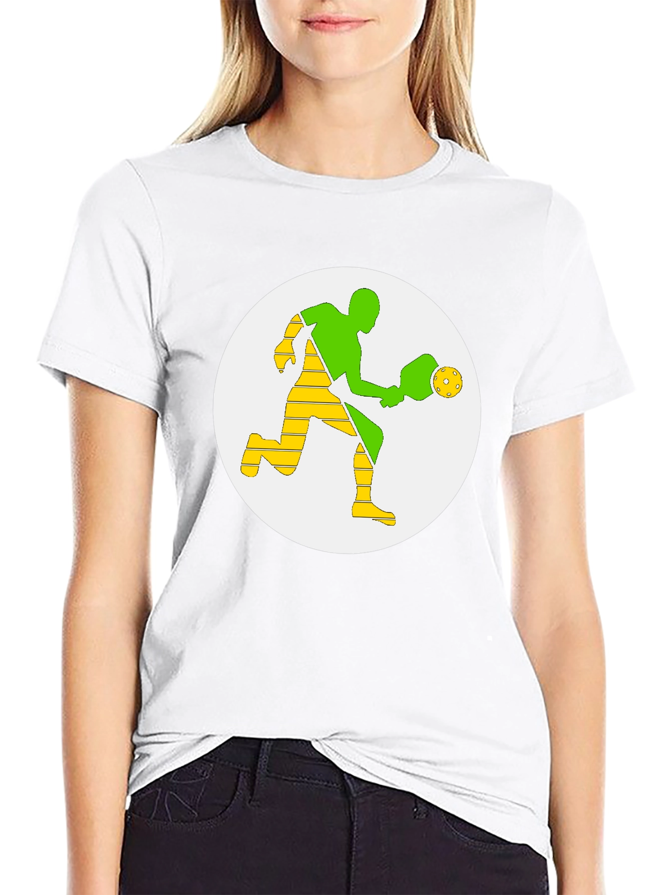 Pickleball Player Graphic Tee - Black