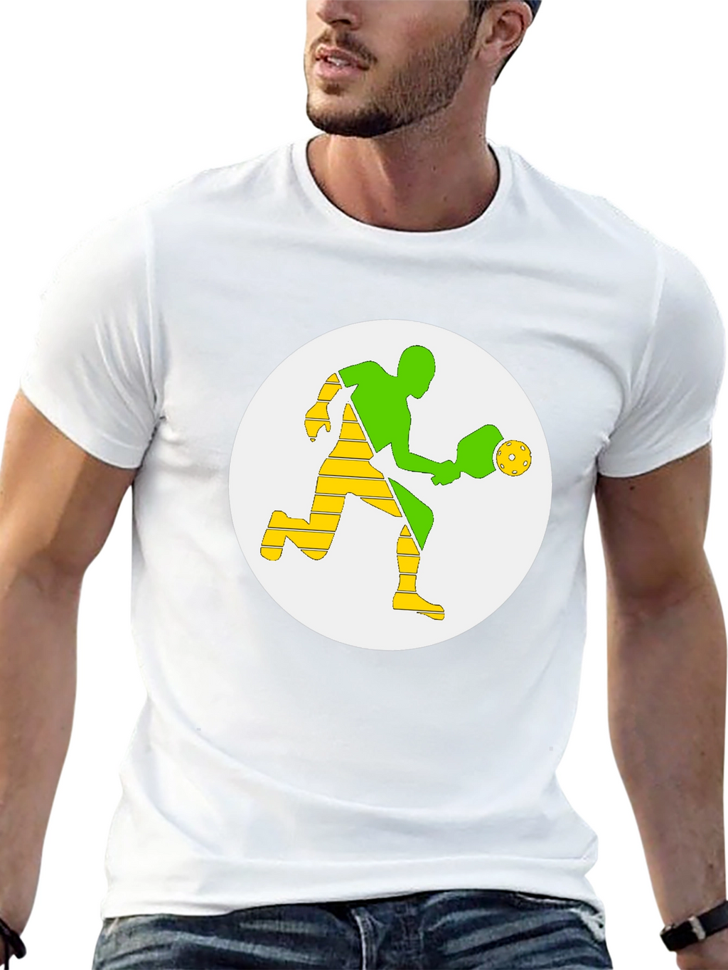 Pickleball Player Graphic Tee - Black