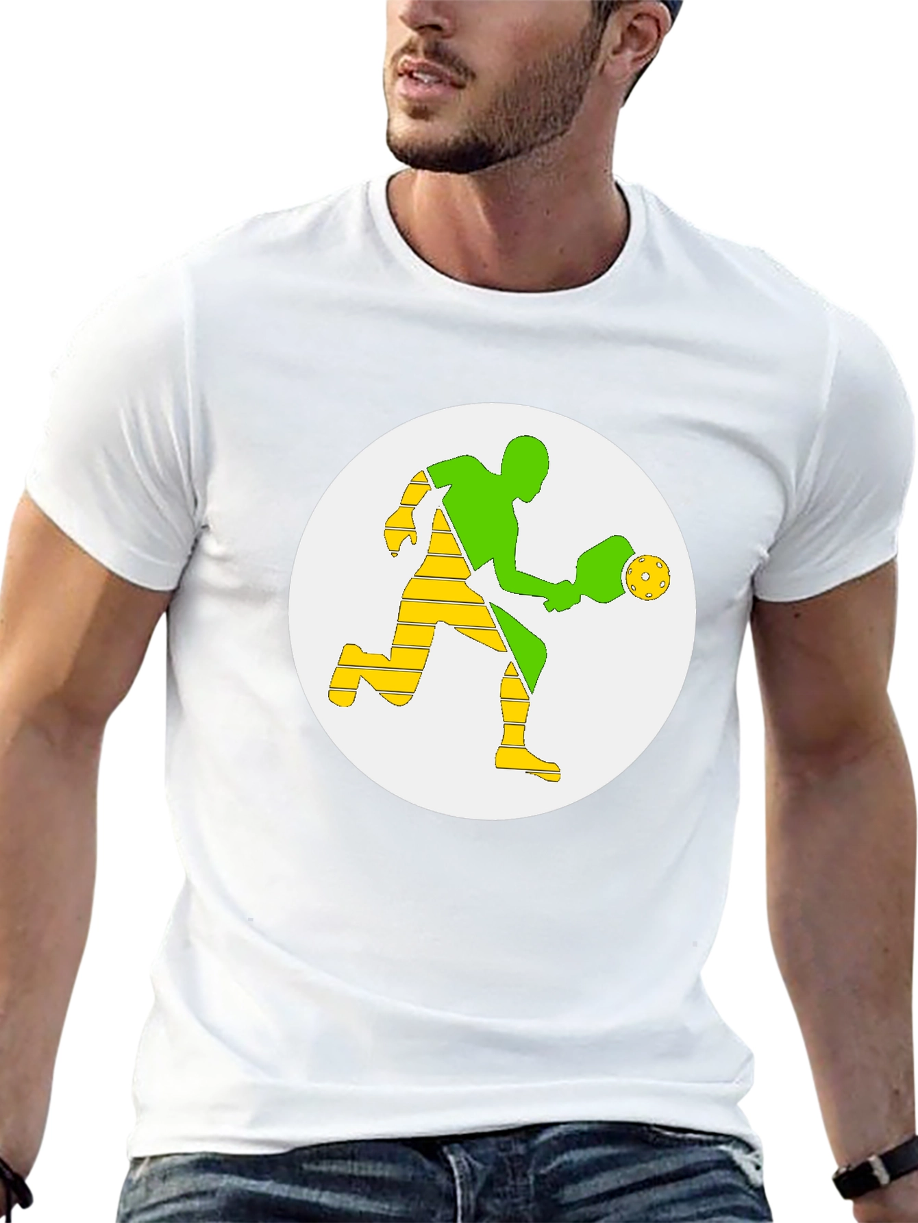 Pickleball Player Graphic Tee - Black