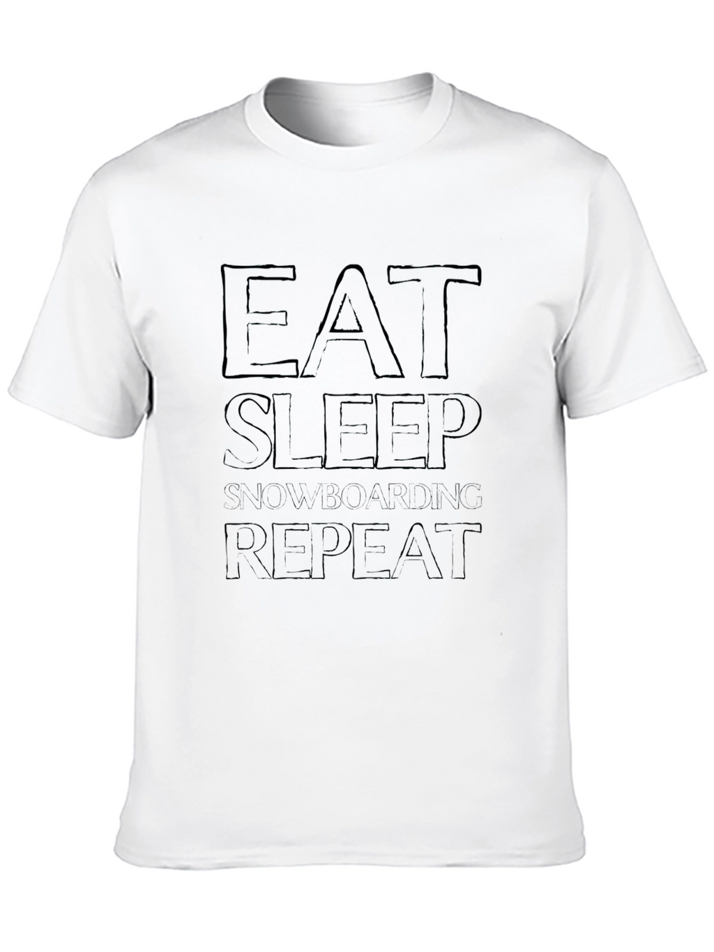 Eat Sleep Snowboarding Repeat Black T-Shirt