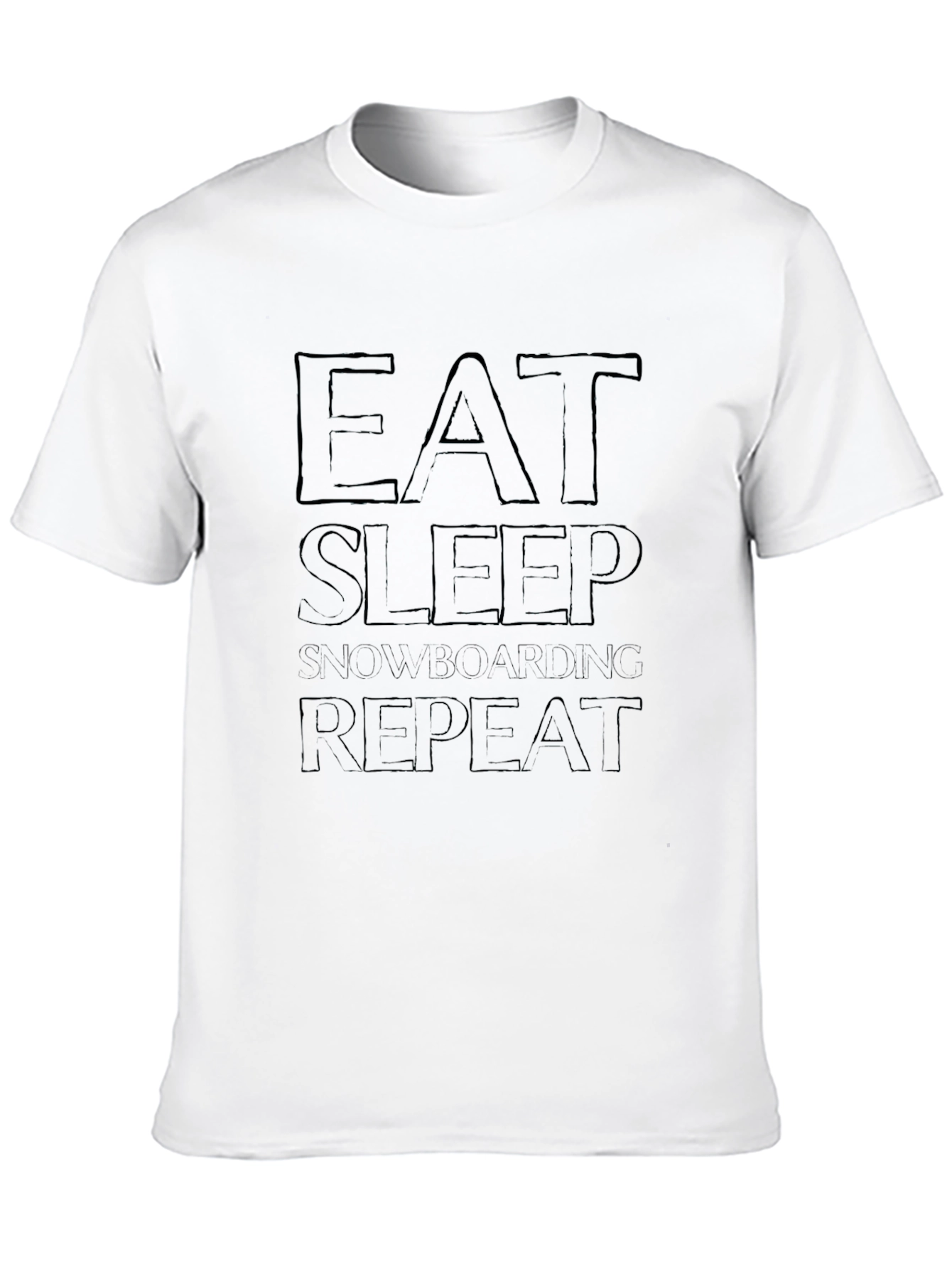 Eat Sleep Snowboarding Repeat Black T-Shirt