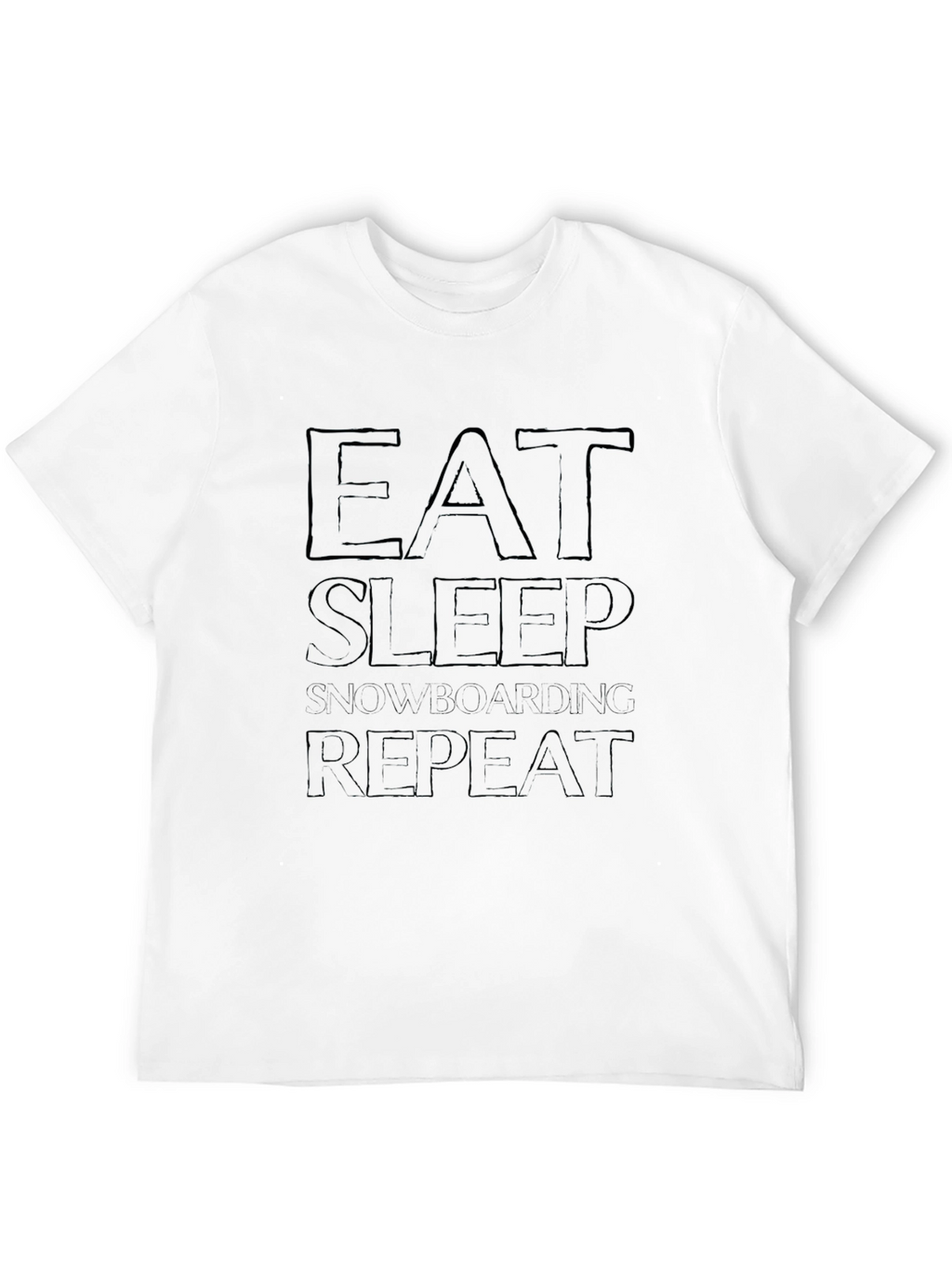 Eat Sleep Snowboarding Repeat Black T-Shirt