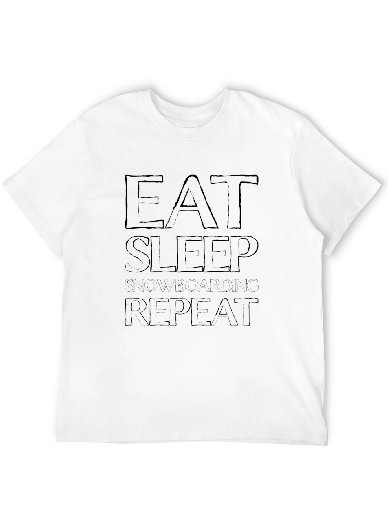 Eat Sleep Snowboarding Repeat Black T-Shirt