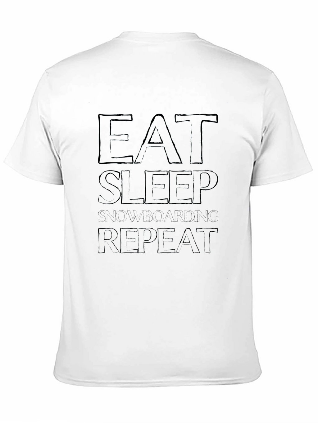 Eat Sleep Snowboarding Repeat Black T-Shirt