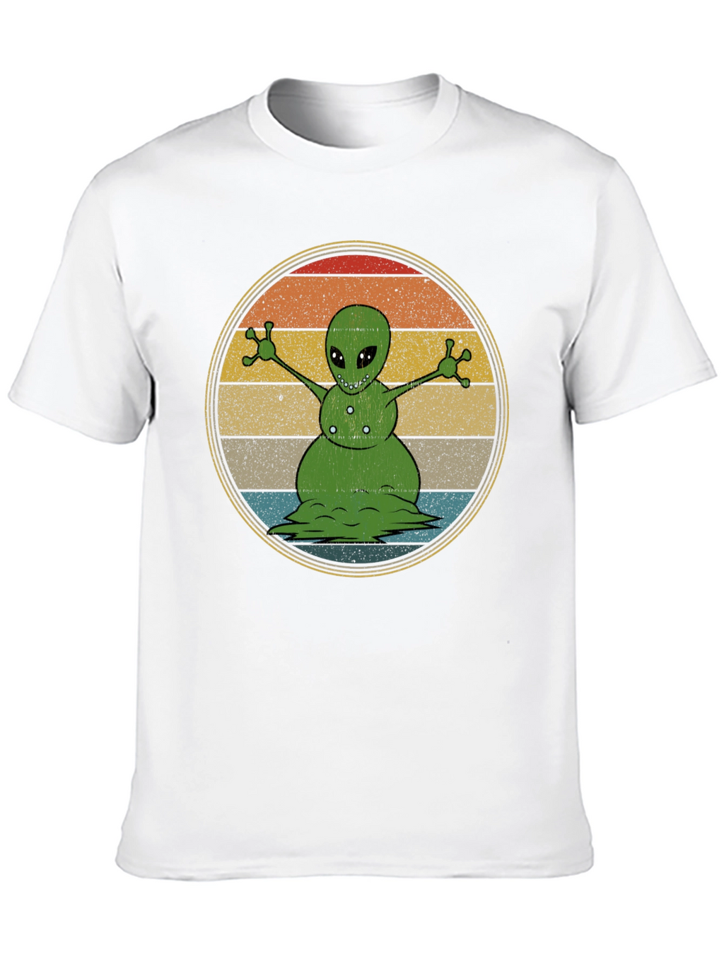 Alien Snowman Graphic T-Shirt