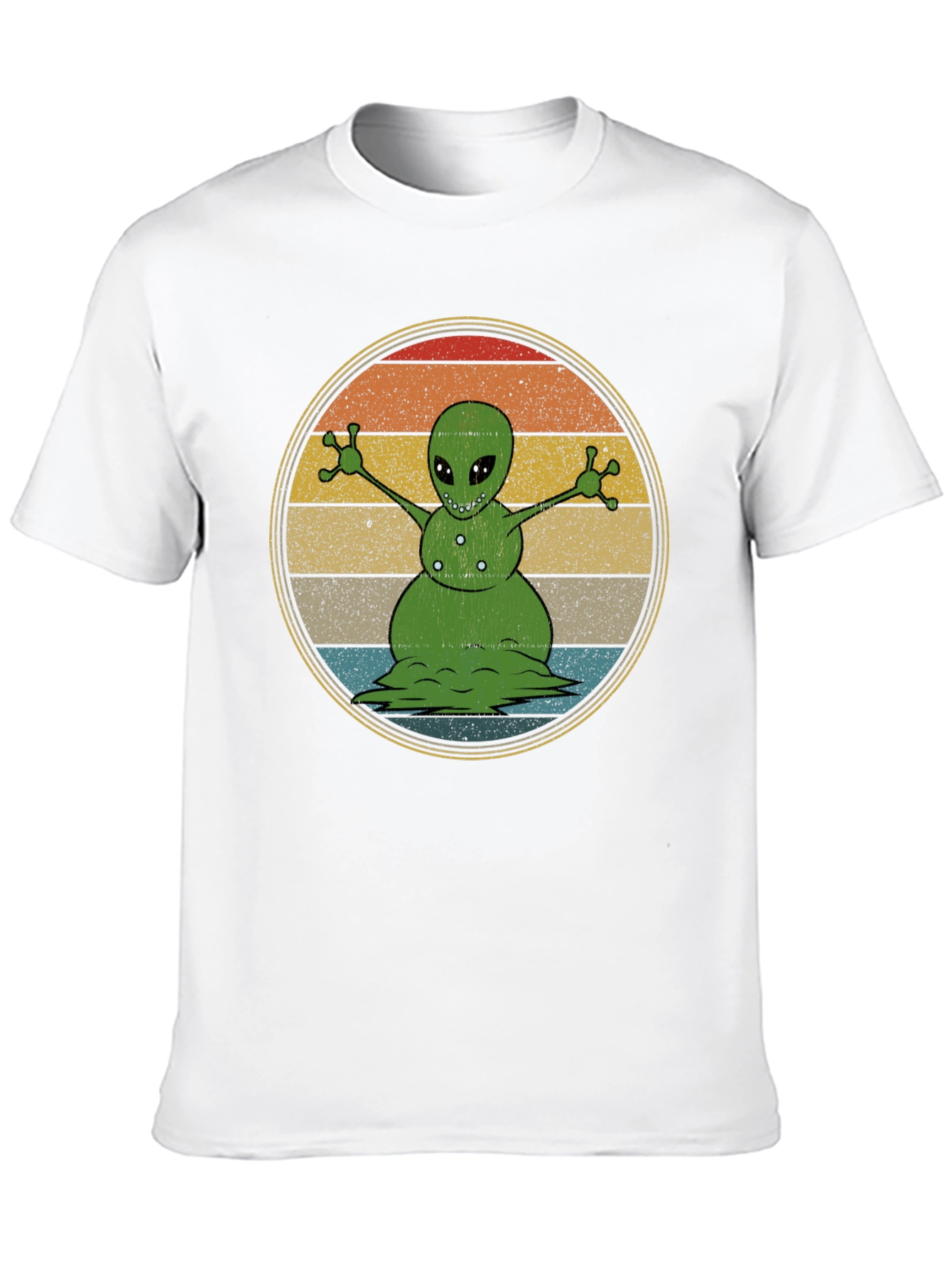 Alien Snowman Graphic T-Shirt