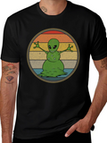 Alien Snowman Graphic T-Shirt