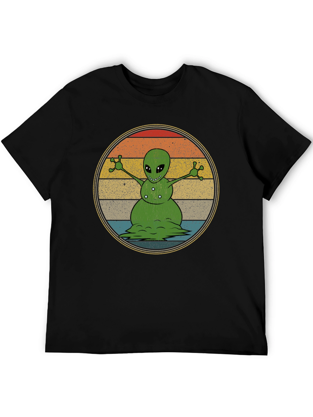 Alien Snowman Graphic T-Shirt