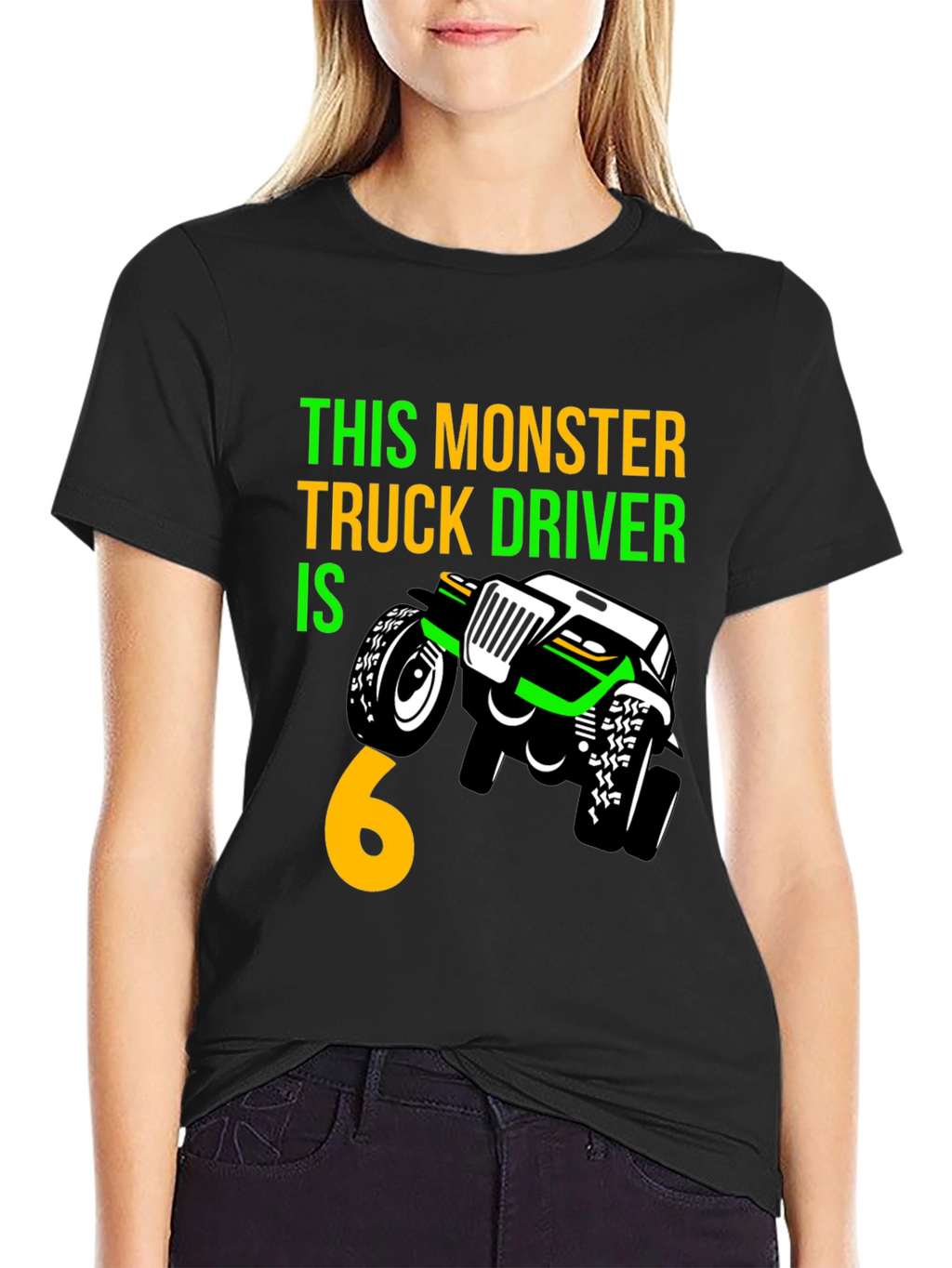 Monster Truck Birthday T-Shirt - Driver is 6!