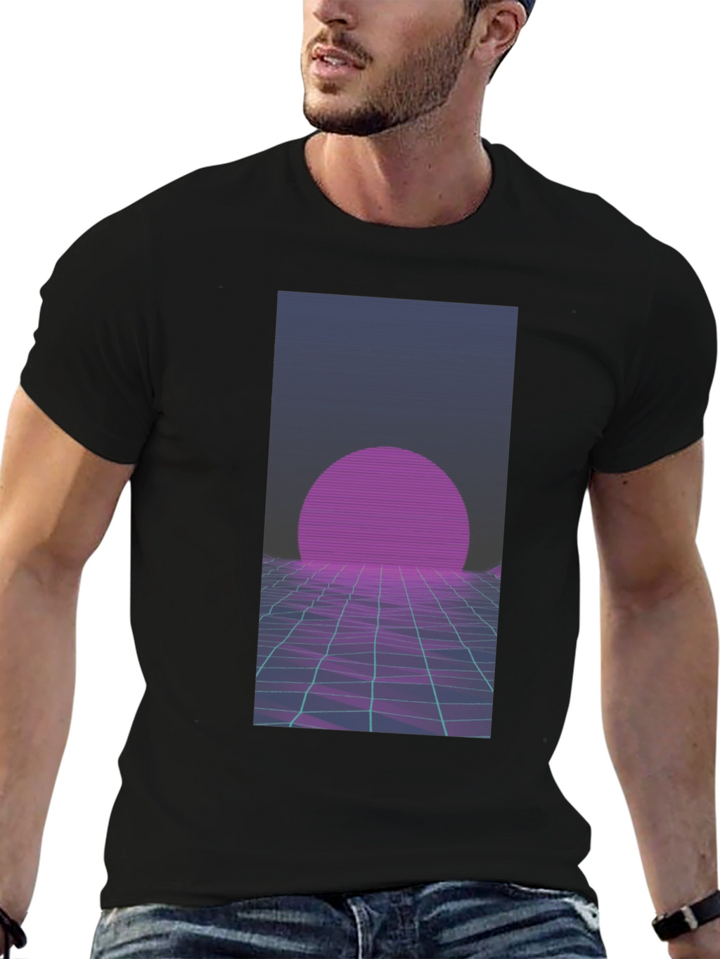 Retro Wave T-Shirt: 80s Style Sunset Graphic Tee