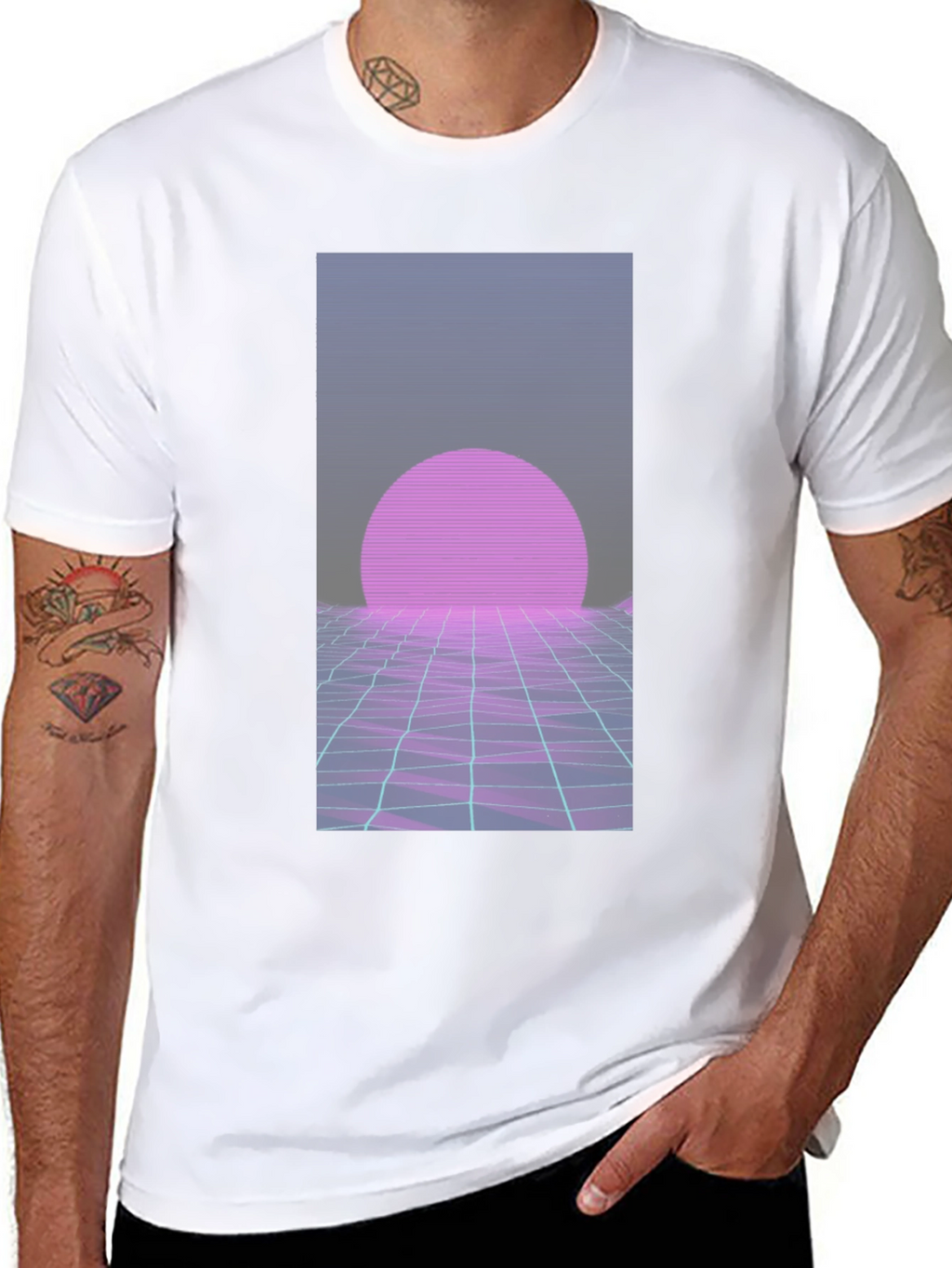 Retro Wave T-Shirt: 80s Style Sunset Graphic Tee