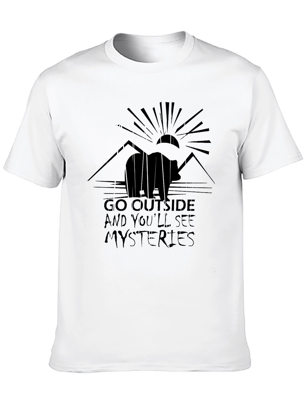 Outdoor Adventure Tee - Bear & Mountain Design