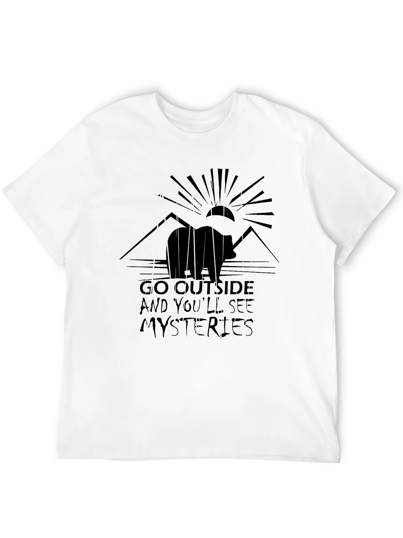 Outdoor Adventure Tee - Bear & Mountain Design