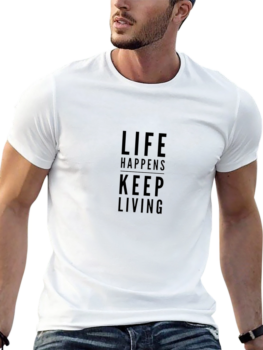 Life Happens Keep Living Graphic T-Shirt