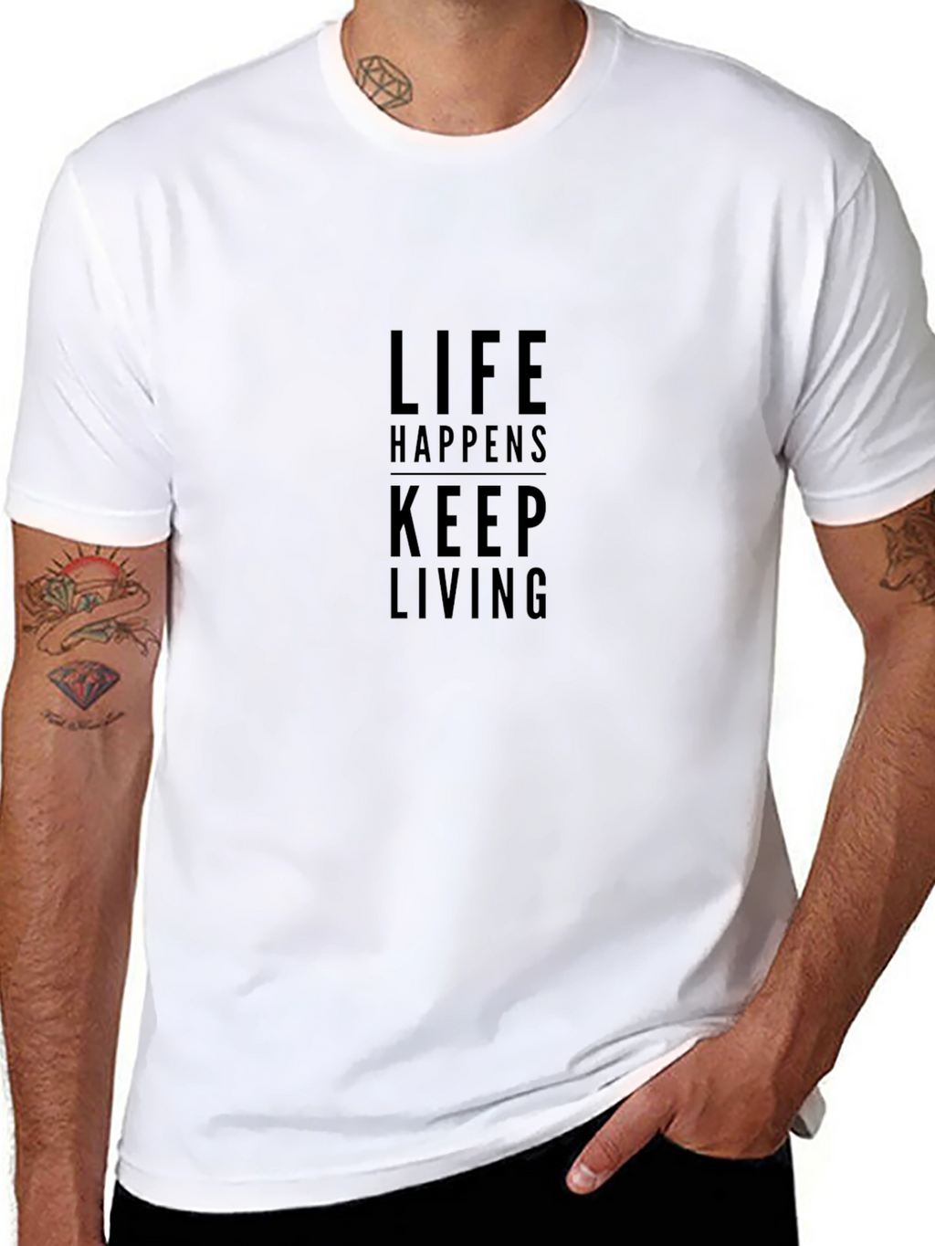 Life Happens Keep Living Graphic T-Shirt