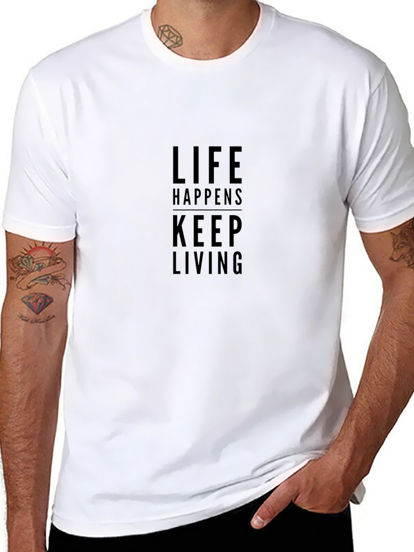 Life Happens Keep Living Graphic T-Shirt