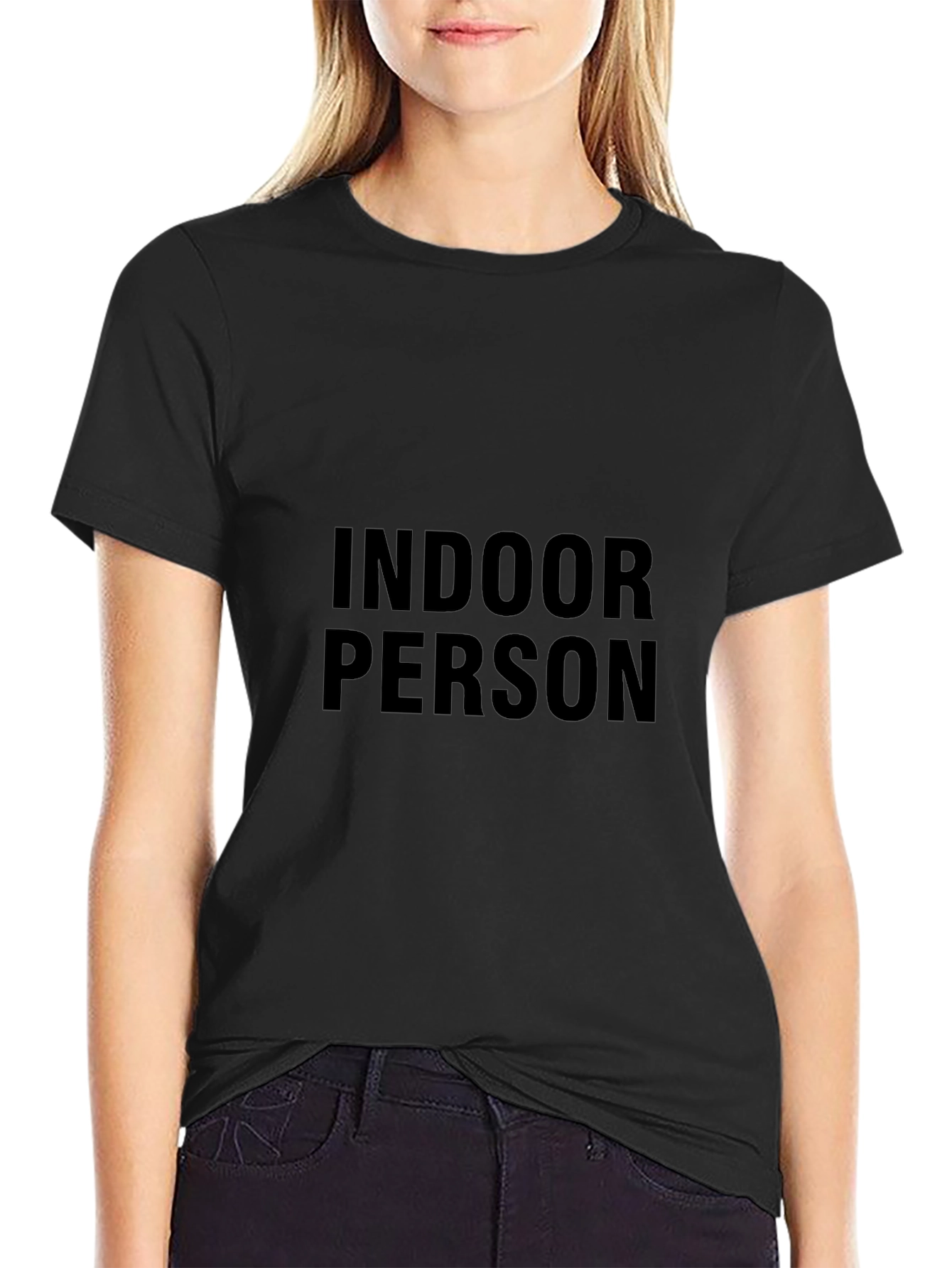 Indoor Person Graphic Tee - Comfort & Style