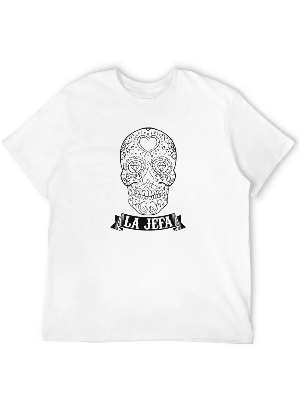 Mens Black Sugar Skull Graphic Tee