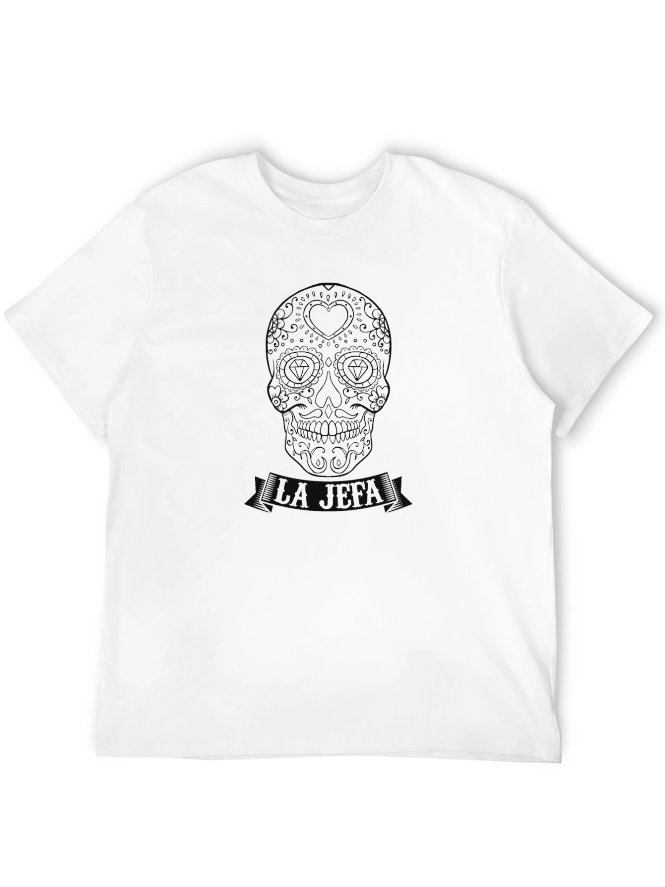Mens Black Sugar Skull Graphic Tee