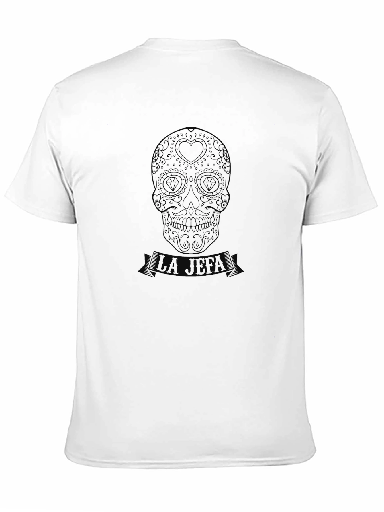Mens Black Sugar Skull Graphic Tee