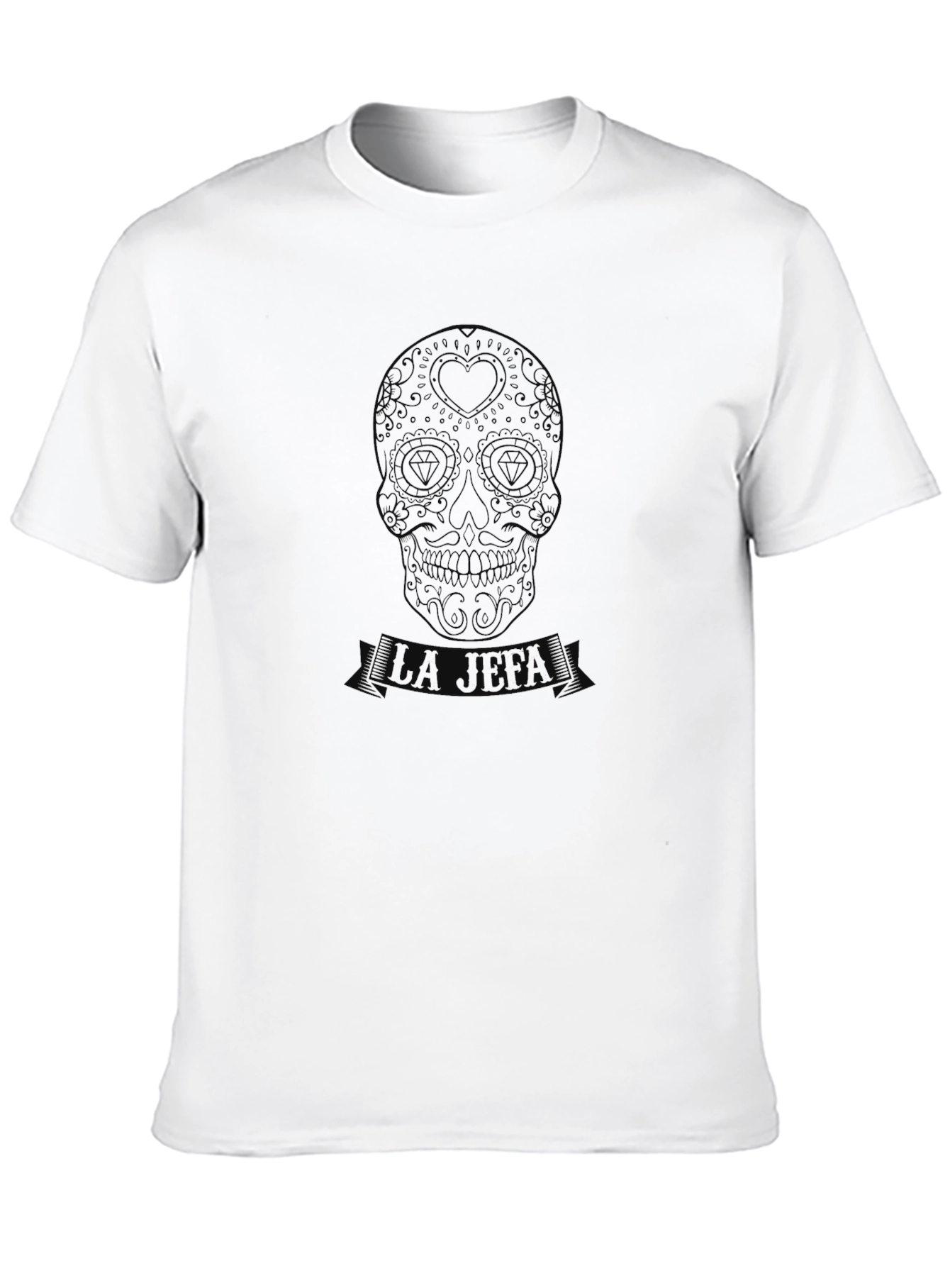 Mens Black Sugar Skull Graphic Tee