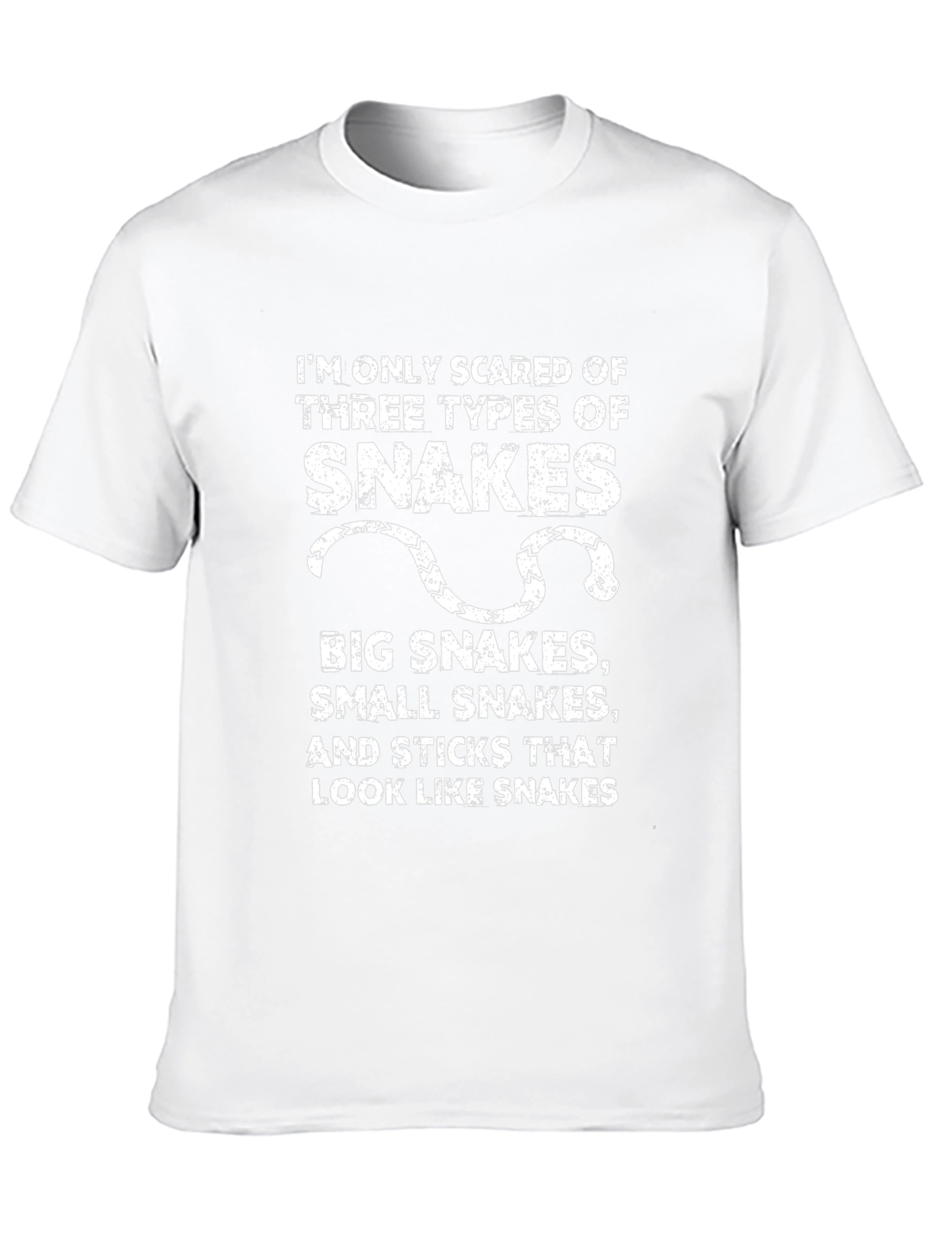 Scared of Snakes T-Shirt Funny Novelty Tee