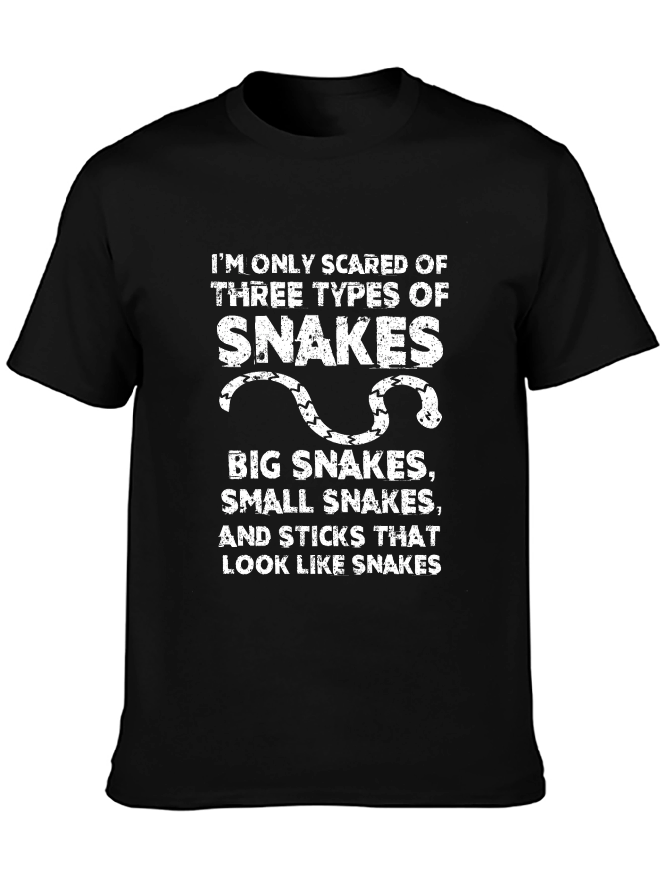 Scared of Snakes T-Shirt Funny Novelty Tee