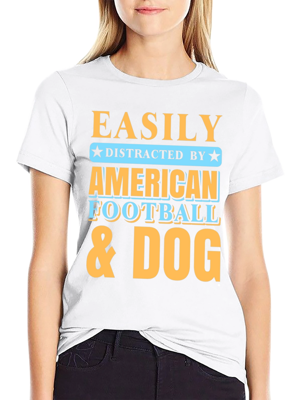 Easily Distracted T-Shirt - Football & Dog