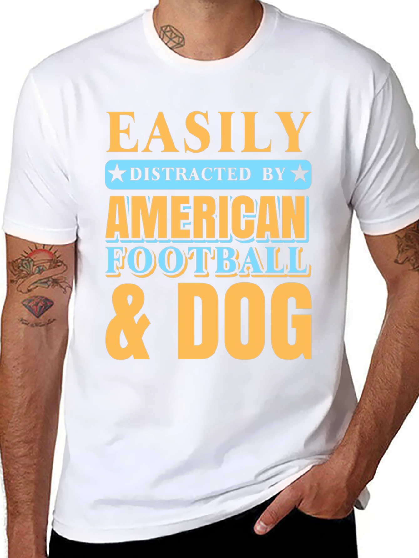 Easily Distracted T-Shirt - Football & Dog