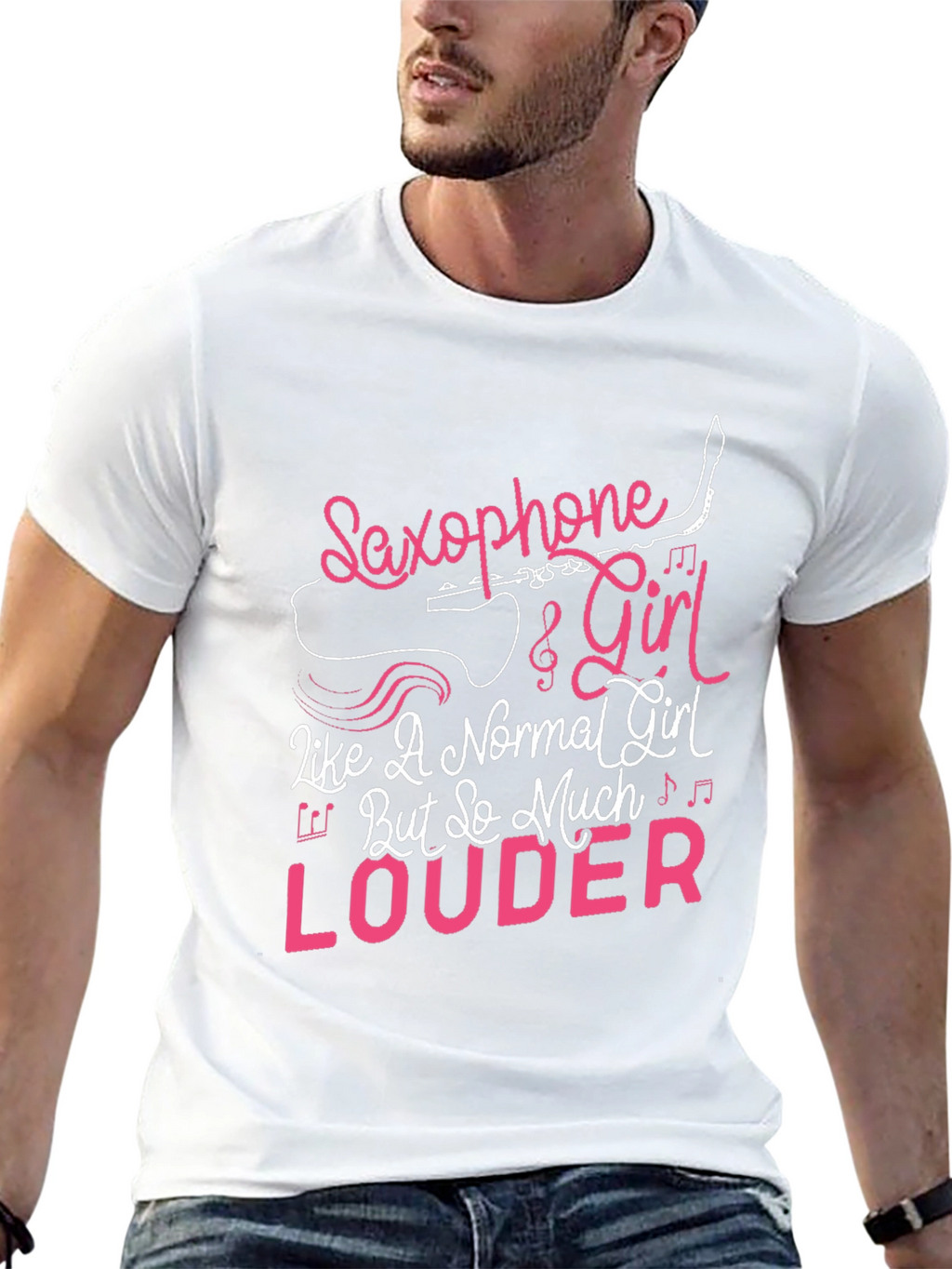 Saxophone Girl Louder T-Shirt